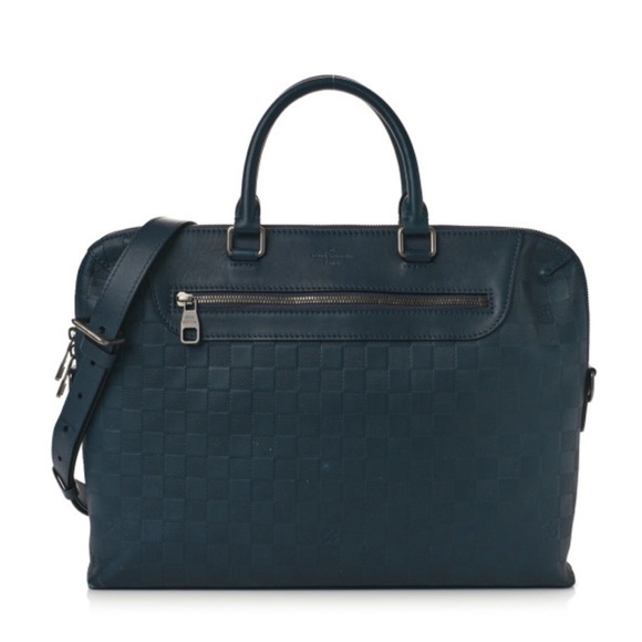 Louis Vuitton Leather Damier Infini Porte-Documents Jour Briefcase Cosmos - Picture 1 of 14